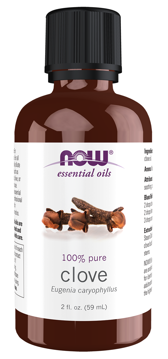 NOW Essential Oils, Clove Oil, Undiluted, Steam Distilled, 2 fl. oz — product image