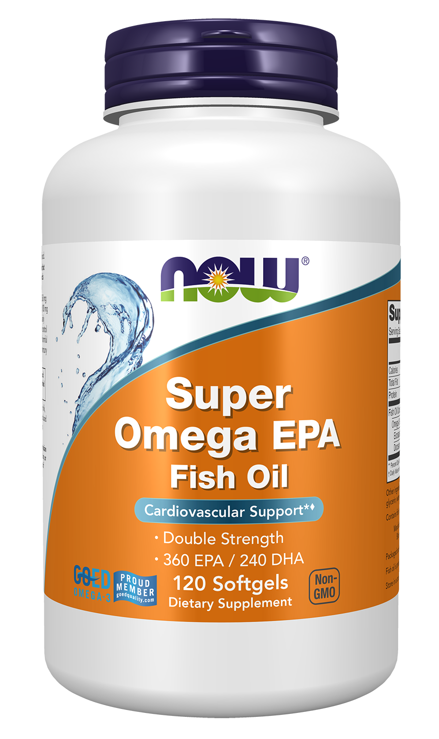 NOW Supplements, Super Omega EPA, Molecularly Distilled, 120 Softgels — product image