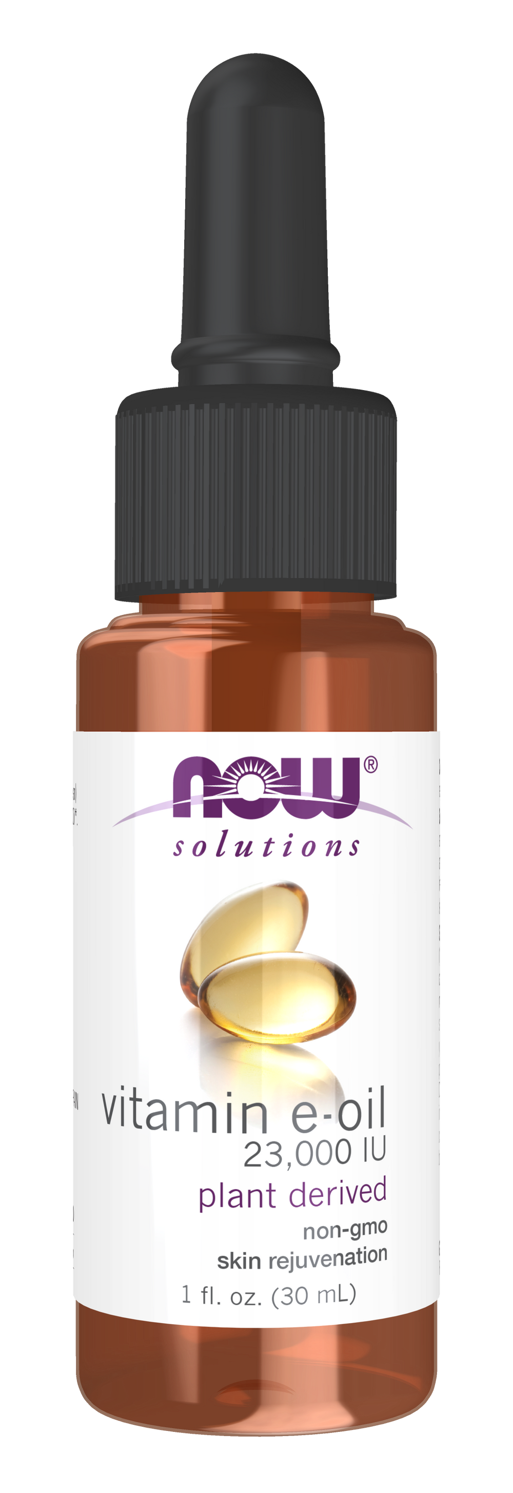 NOW Solutions, E-Oil 23,000 IU, Skin Rejuvenation & Moisturizer, 1 fl. oz — product image