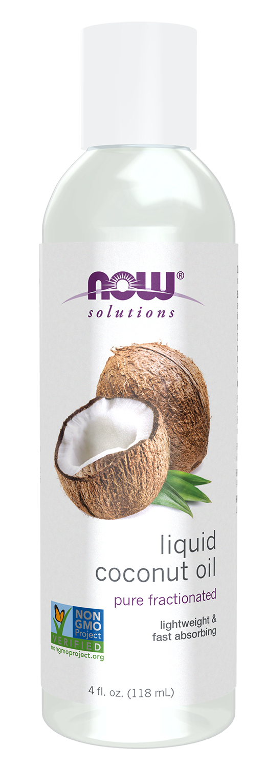 NOW Solutions, Liquid Coconut Oil, Light and Nourishing, 4 fl. oz — product image