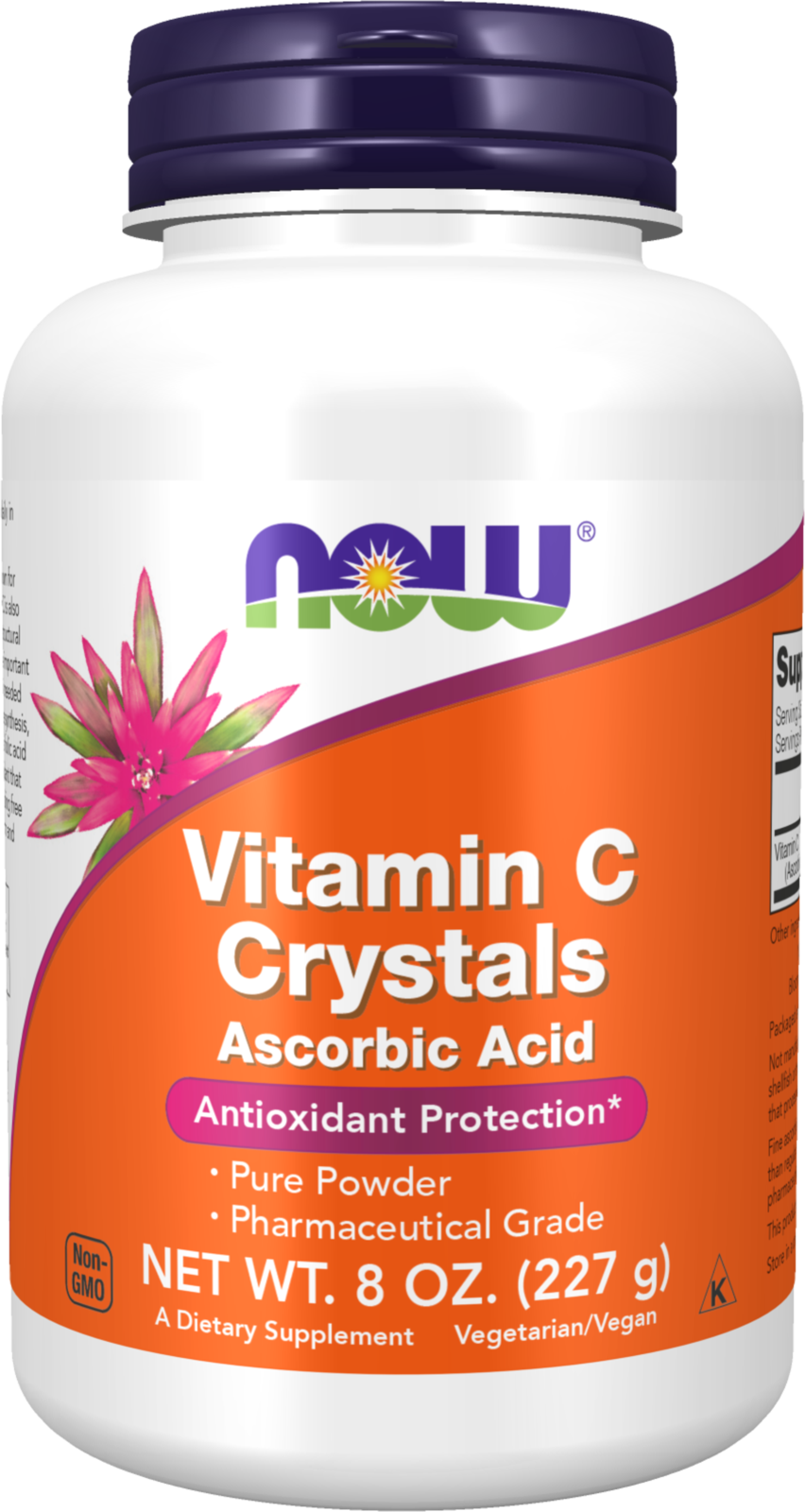 NOW Supplements, Vitamin C Crystals (Ascorbic Acid), 8 oz — product image