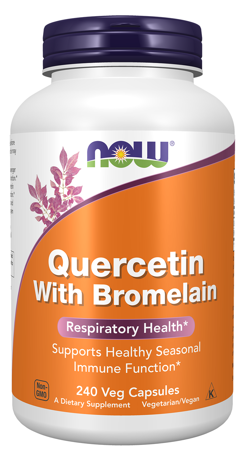 NOW Supplements, Quercetin with Bromelain, 240 Veg Caps — product image