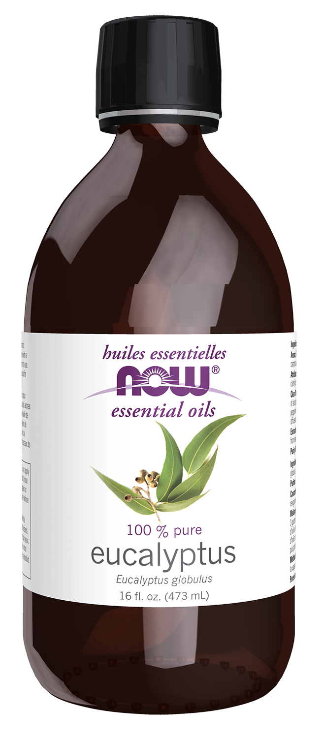 NOW Essential Oils, Eucalyptus Oil, Undiluted, Steam Distilled, 16 fl. oz — product image