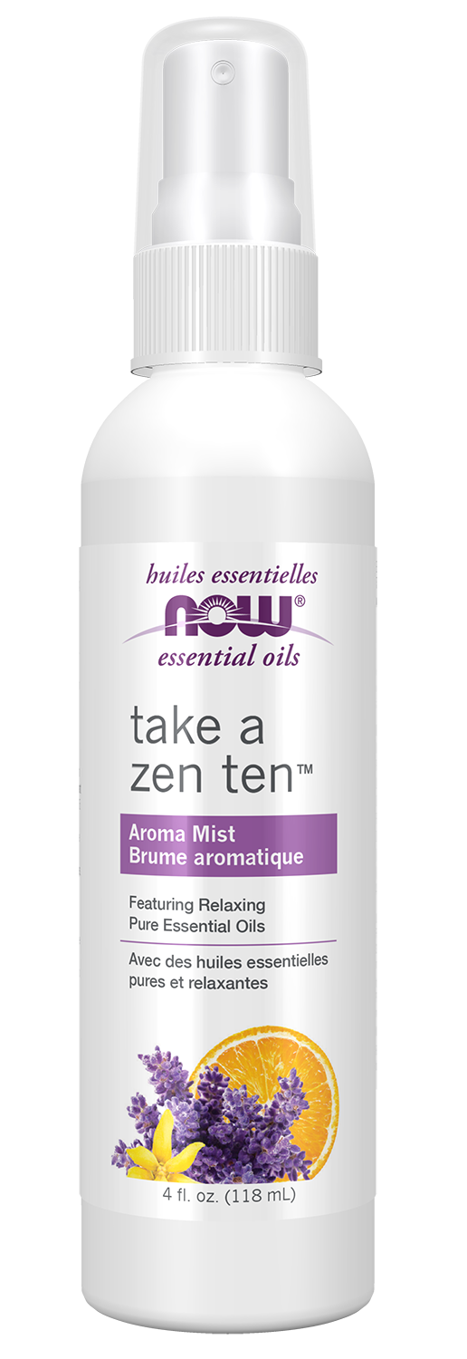 NOW Essential Oils, Take A Zen Ten™ Relaxing Aroma Pillow Mist, 4 fl. oz — product image