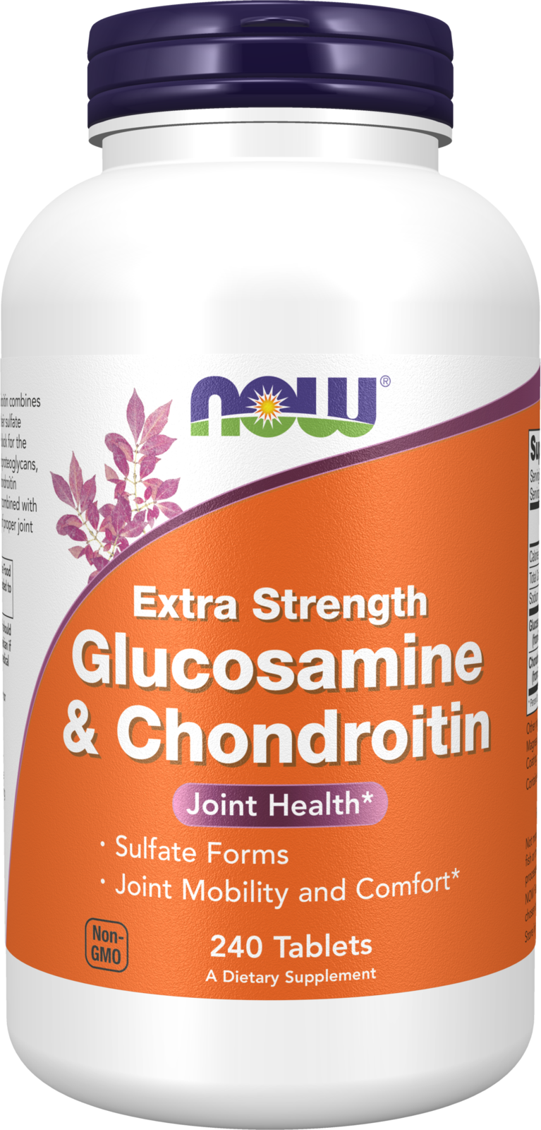 NOW Supplements, Glucosamine & Chondroitin, Sulfate Forms, 240 Tabs — product image