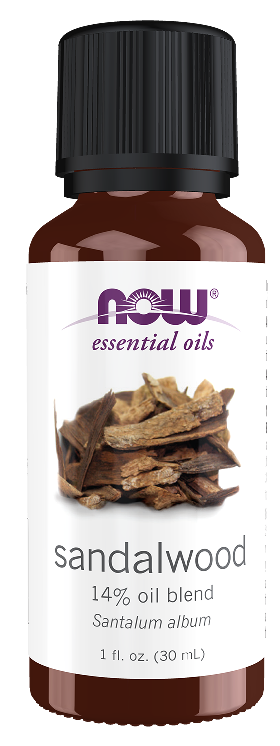 NOW Essential Oils, Sandalwood Oil in Jojoba, Grounding, 1 fl. oz — product image