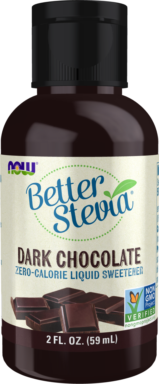 NOW BetterStevia® Dark Chocolate Zero-Calorie Liquid Sweetener, 2 fl. oz. — product image