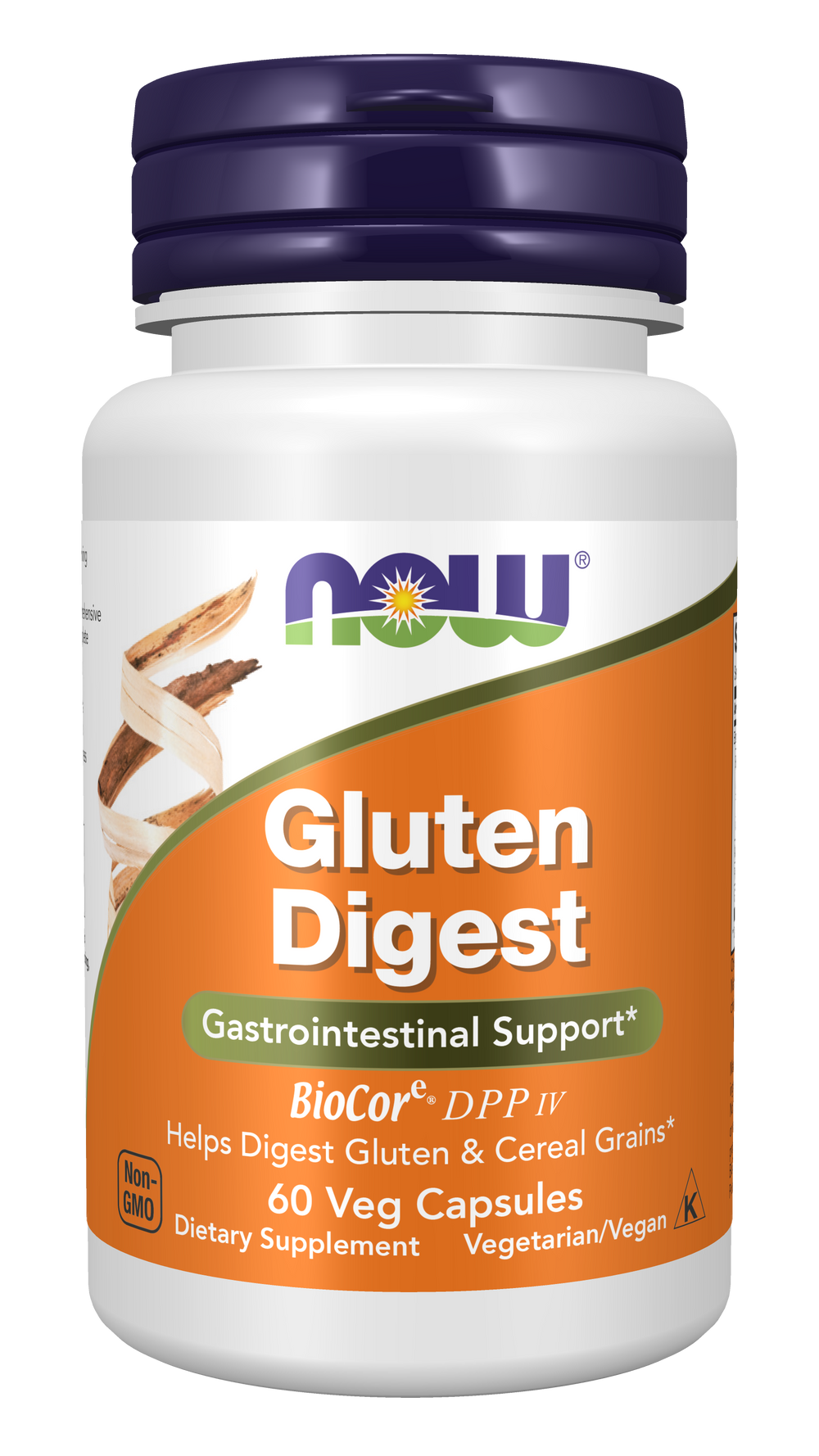 NOW Supplements, Gluten Digest with BioCore®DPP IV, 60 Veg Caps — product image