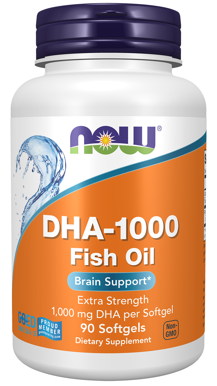 NOW Supplements, DHA-1,000, Extra Strength, Brain Support*, 90 Softgels — product image
