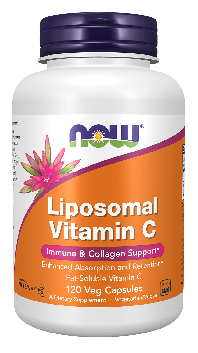 NOW Supplements, Liposomal Vitamin C, Immune Support*, 120 Veg Caps — product image
