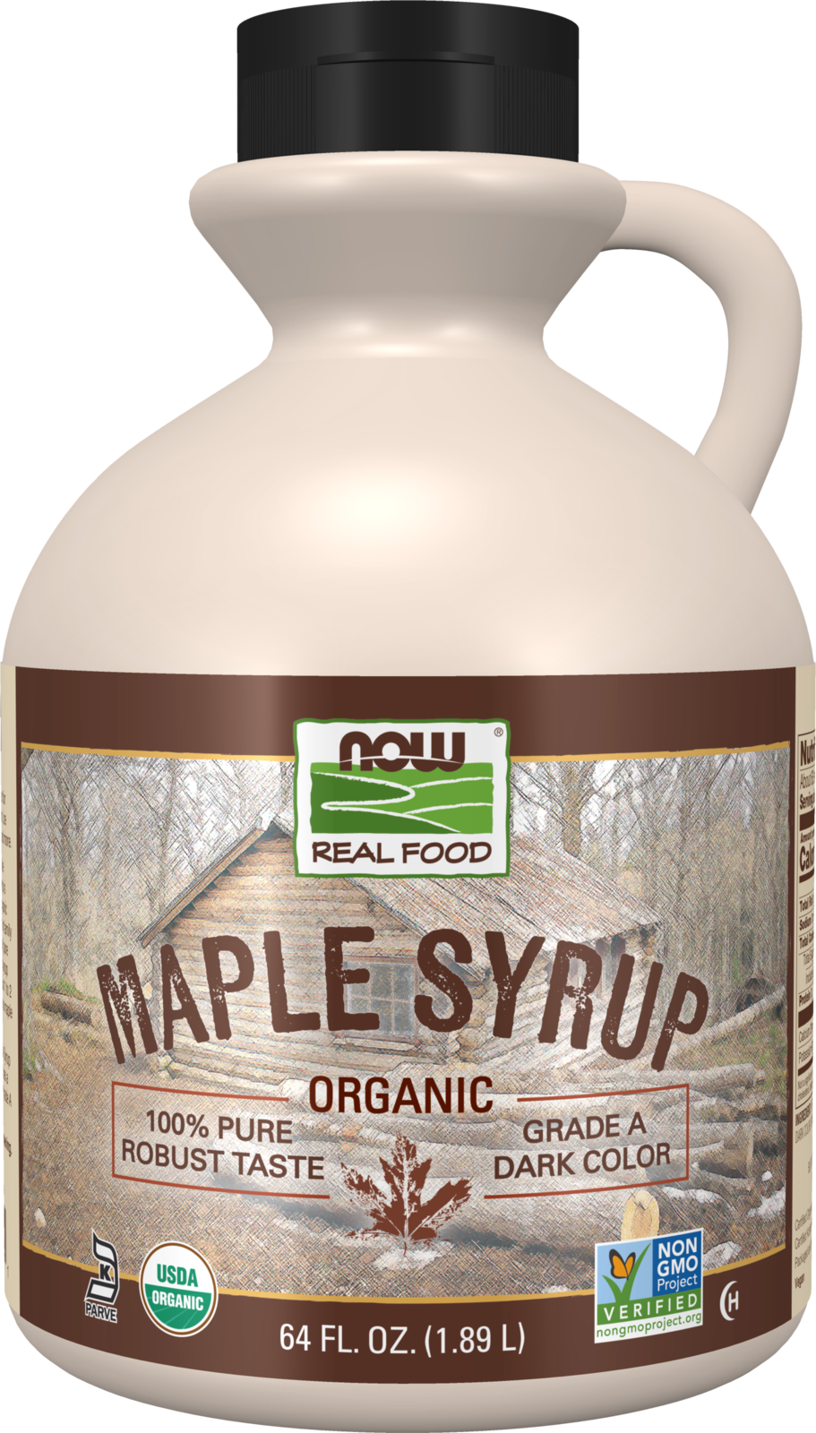 NOW Foods, Certified Organic Maple Syrup, Grade A Dark Color, 64 fl. oz — product image