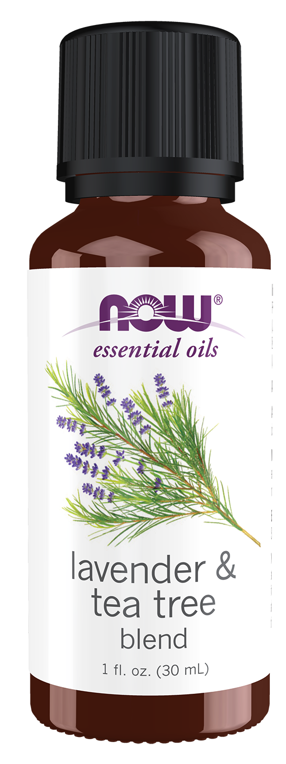 NOW Essential Oils, Lavender & Tea Tree Oil Blend, Steam Distill, 1 fl. oz — product image