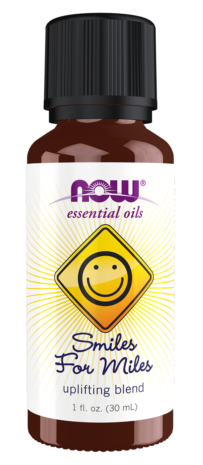 NOW Essential Oils, Smiles for Miles Uplifting Citrus Oil Blend, 1 fl. oz — product image