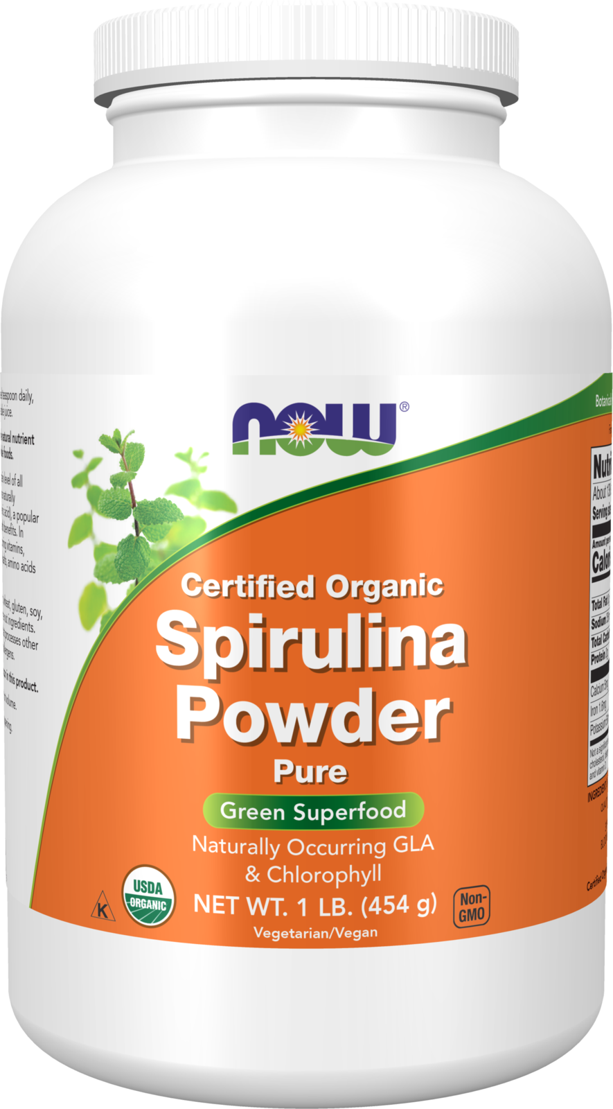 NOW Supplements, Organic Spirulina Powder, 1 lb — product image