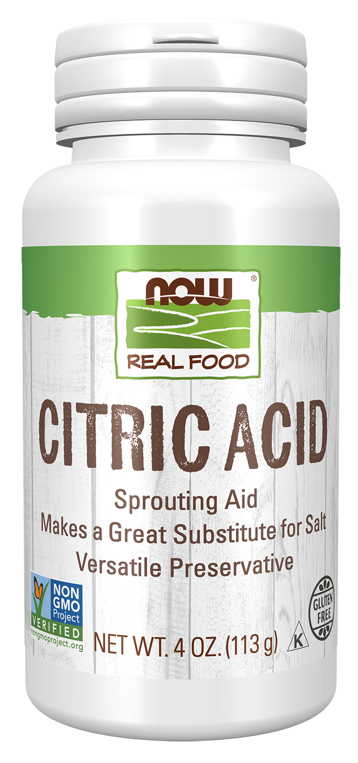 NOW Foods, Citric Acid, Sprouting Aid, Great Substitute for Salt, 4 oz — product image