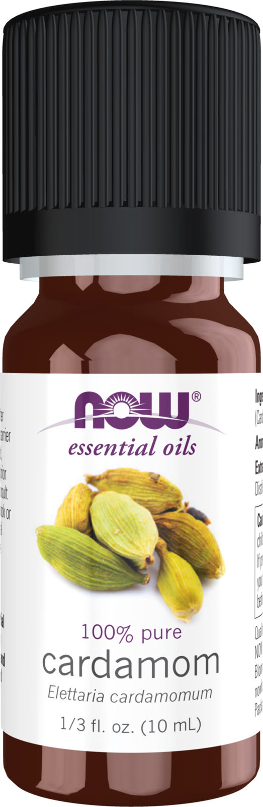 NOW Essential Oils, Cardamom Oil, Undiluted, Steam Distilled, 10 mL — product image