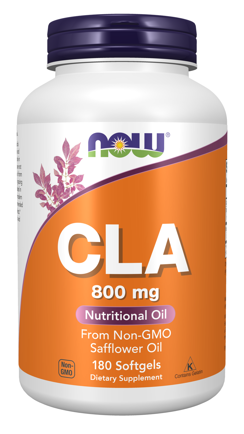 NOW Supplements, CLA 800 mg, Nutritional Oil, 180 Softgels — product image