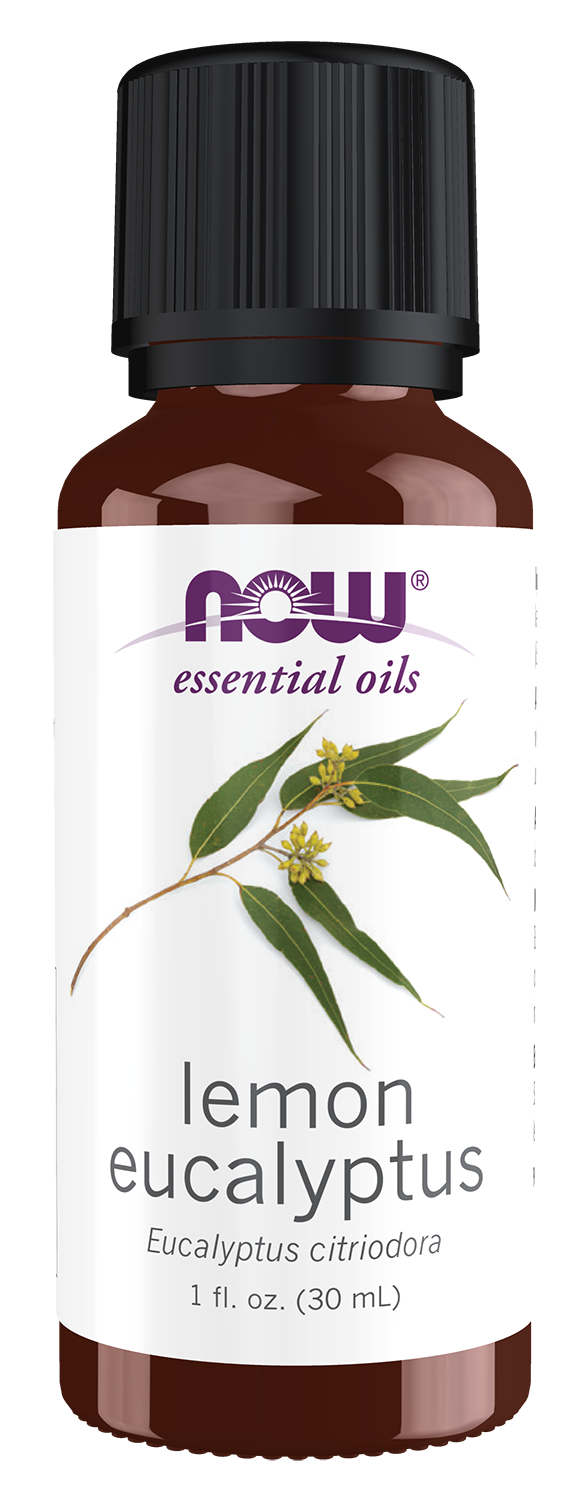 NOW Essential Oils, Lemon Eucalyptus Oil, Steam Distilled, 1 fl. oz — product image
