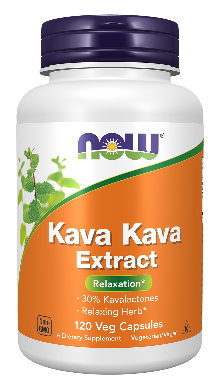 NOW Supplements, Kava Kava Extract Extract, 30% Kavalactones, 120 Veg Caps — product image