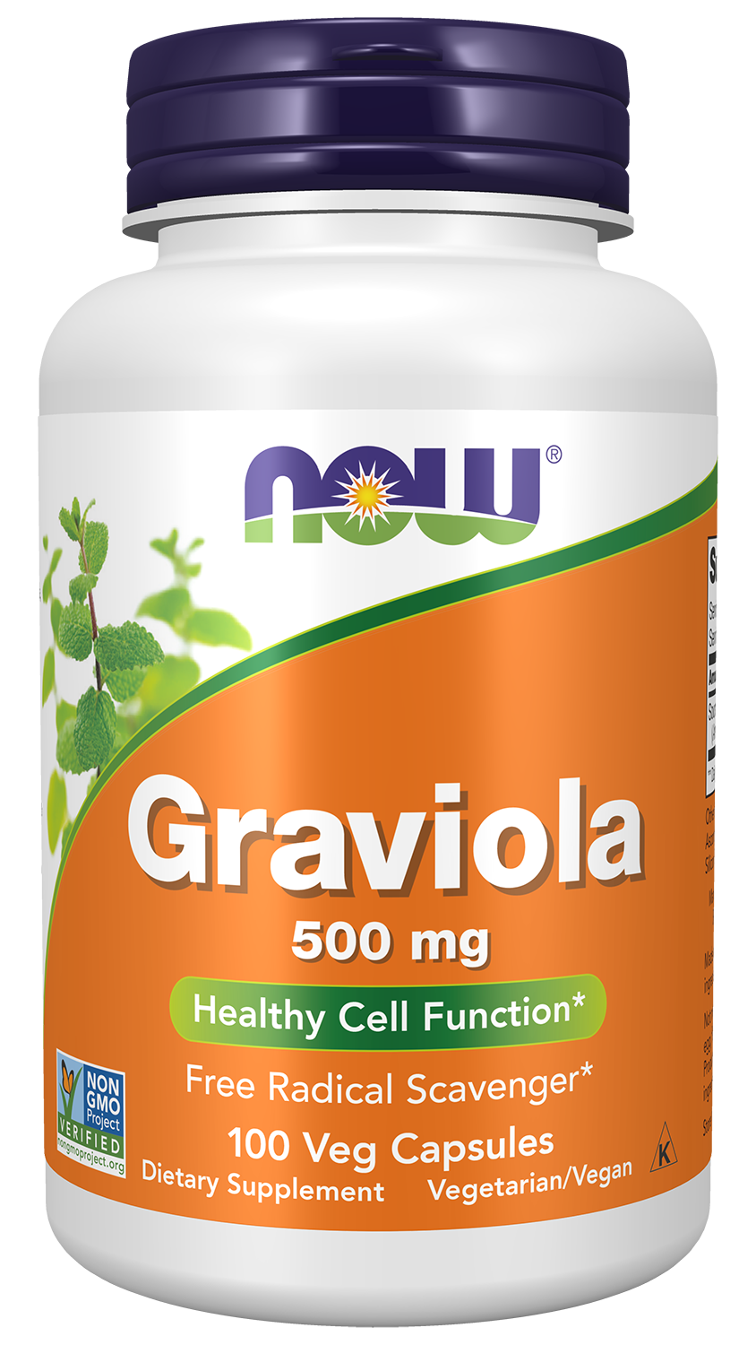 NOW Supplements, Graviola 500 mg, Healthy Cell Function*, 100 Veg Caps — product image