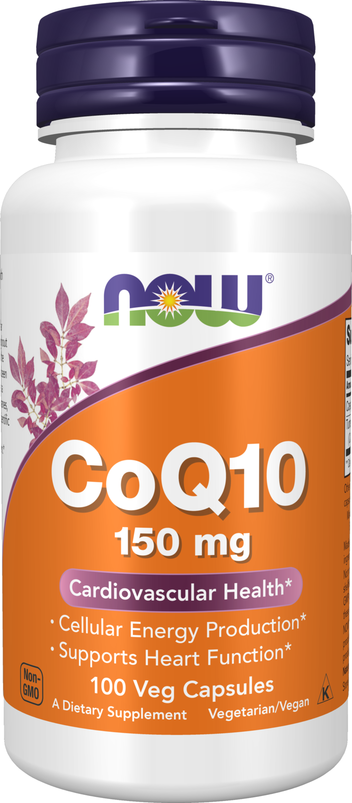 NOW Supplements, CoQ10 150 mg, Pharmaceutical Grade, 100 Veg Caps — product image