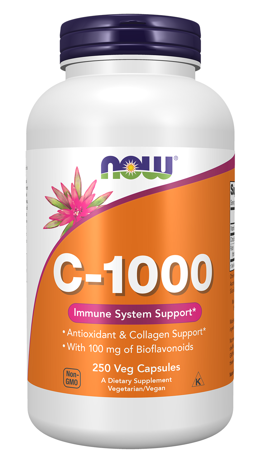 NOW Supplements, Vitamin C-1,000 with 100 mg of Bioflavonoids, 250 Veg Caps — product image