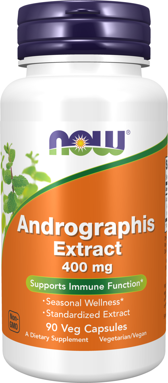 NOW Supplements, Andrographis Extract 400 mg Standardized Ext, 90 Veg Caps — product image