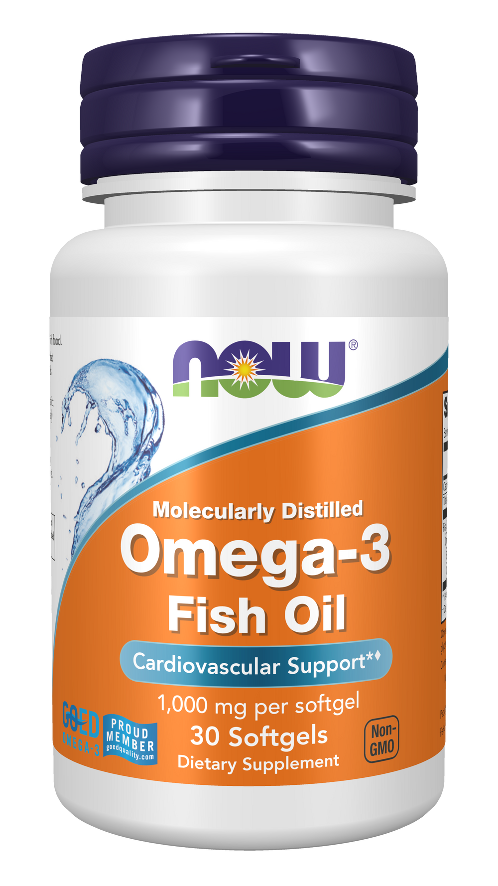 NOW Supplements, Omega-3, Molecularly Distilled, 30 Softgels — product image