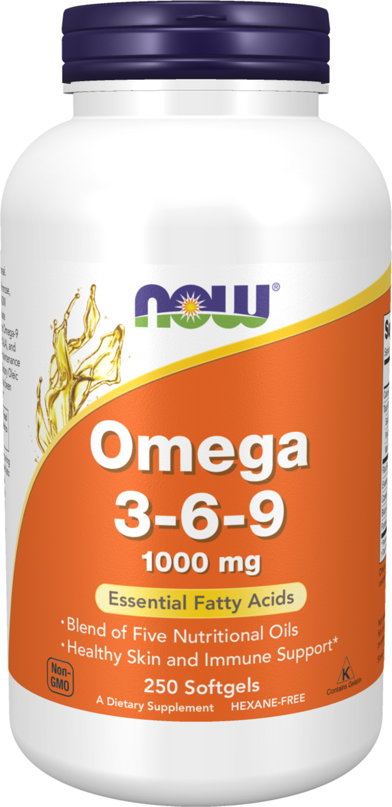 NOW Supplements, Omega 3-6-9 1000 mg, 250 Softgels — product image