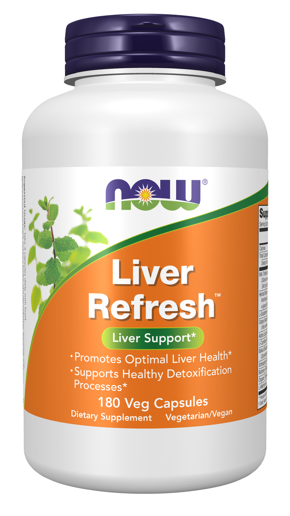 NOW Supplements, Liver Refresh™, with Milk Thistle Extract, 180 Veg Caps — product image