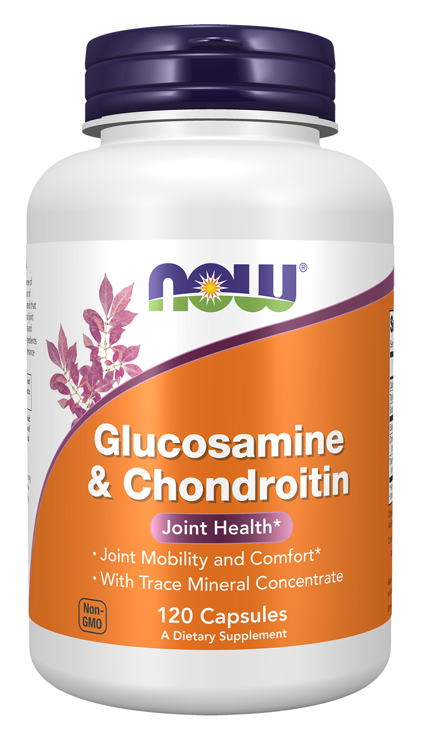 NOW Supplements, Glucosamine & Chondroitin with Alfalfa, 120 Caps — product image