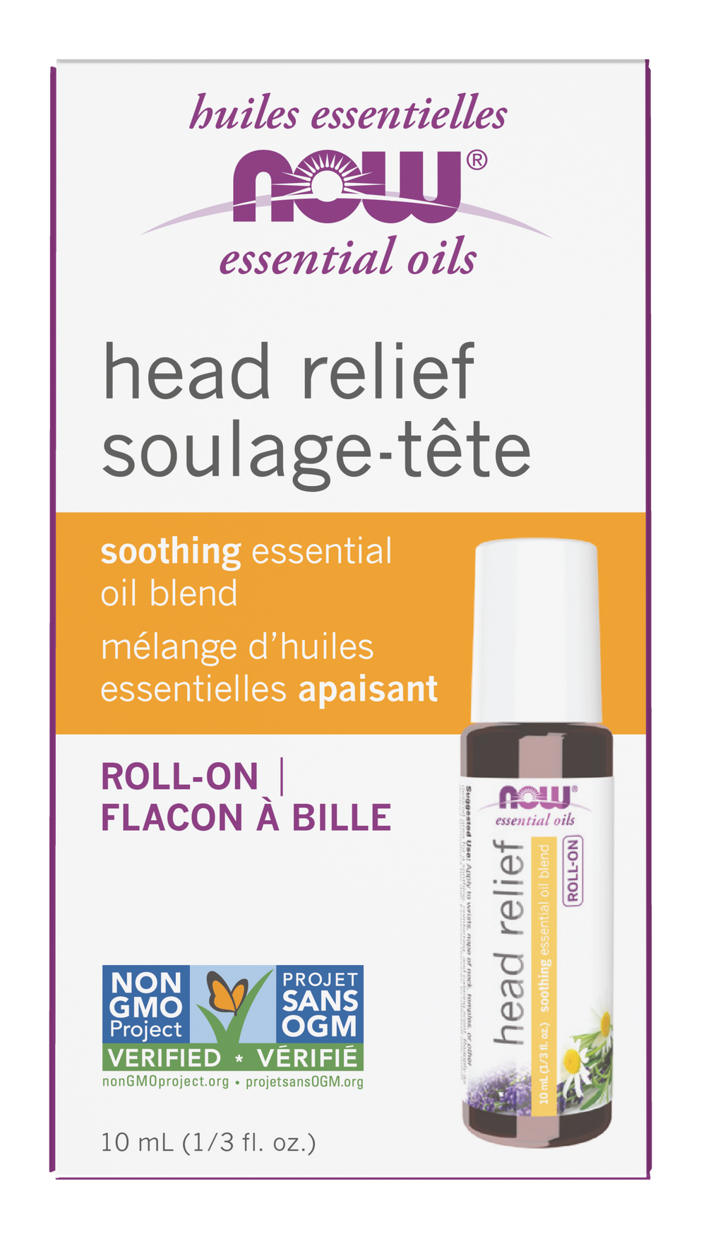 NOW Essential Oils, Head Relief Soothing Roll-On,  10 mL — product image