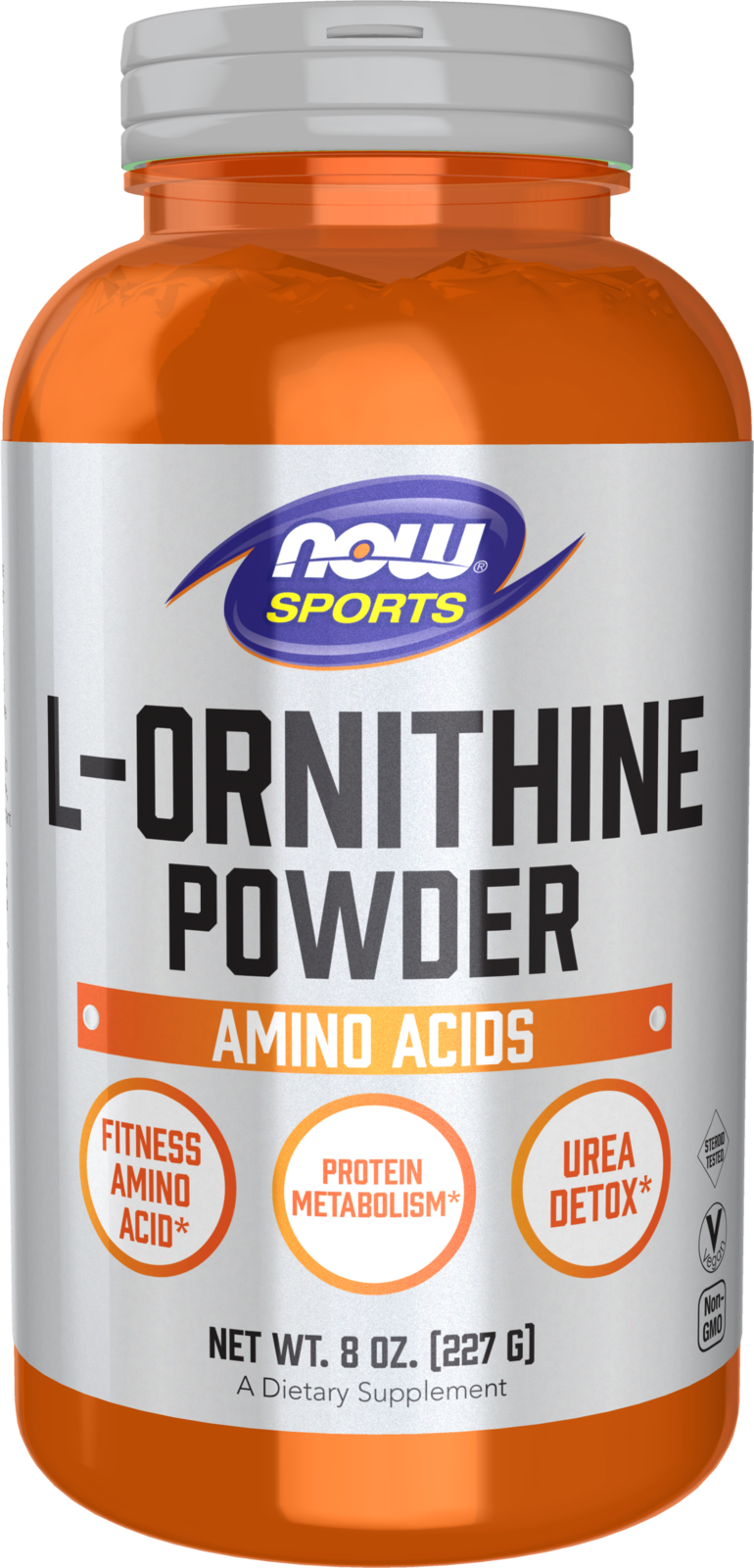 NOW Sports, L- Ornithine Powder, Protein Metabolism* and Urea Detox*, 8 oz — product image