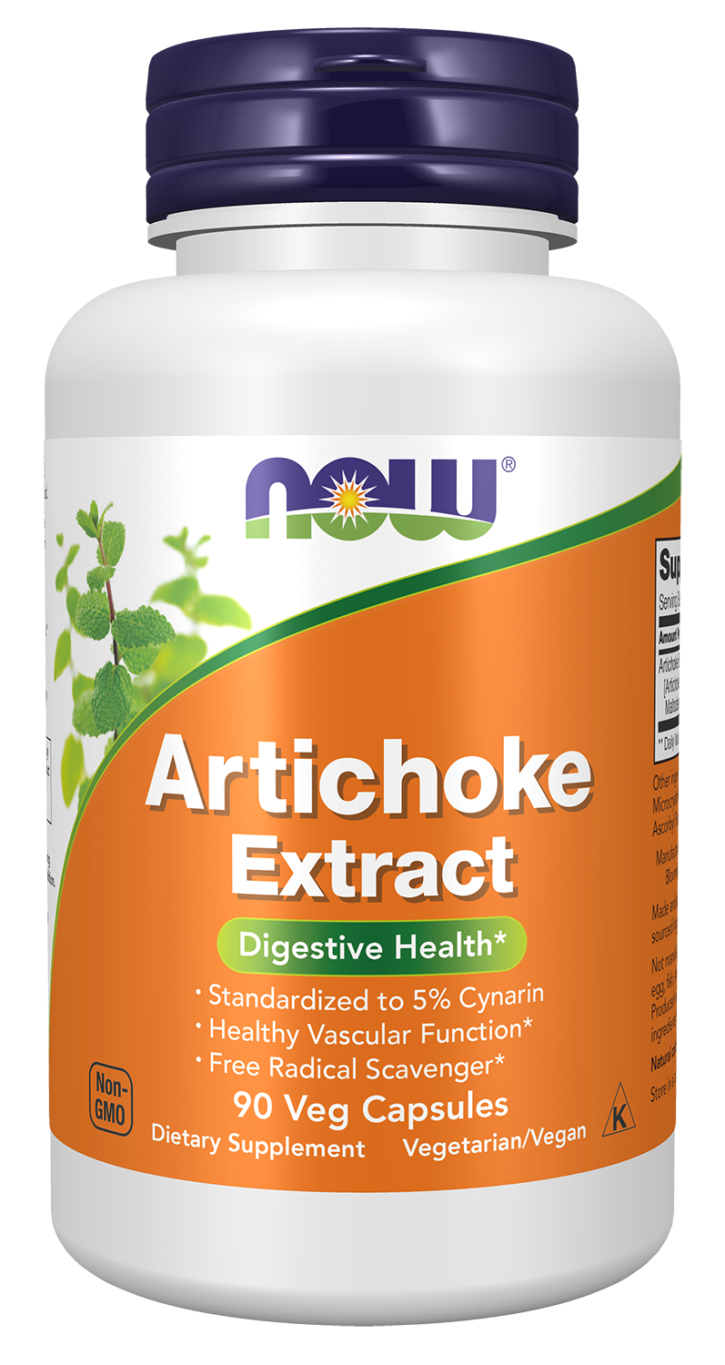 NOW Supplements, Artichoke Extract (Std. 5% Cynarin), 90 Veg Caps — product image