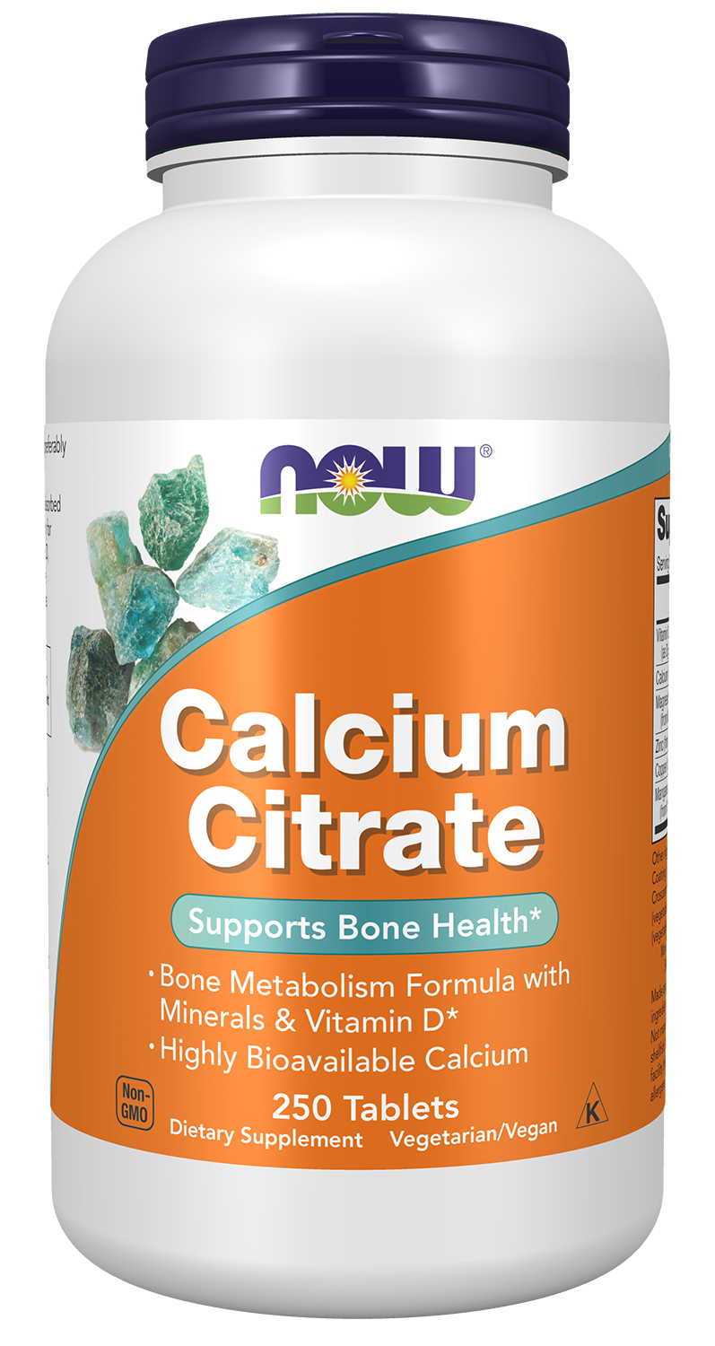 NOW Supplements, Calcium Citrate with Vit D, Magnesium, Zinc, 250 Tabs — product image