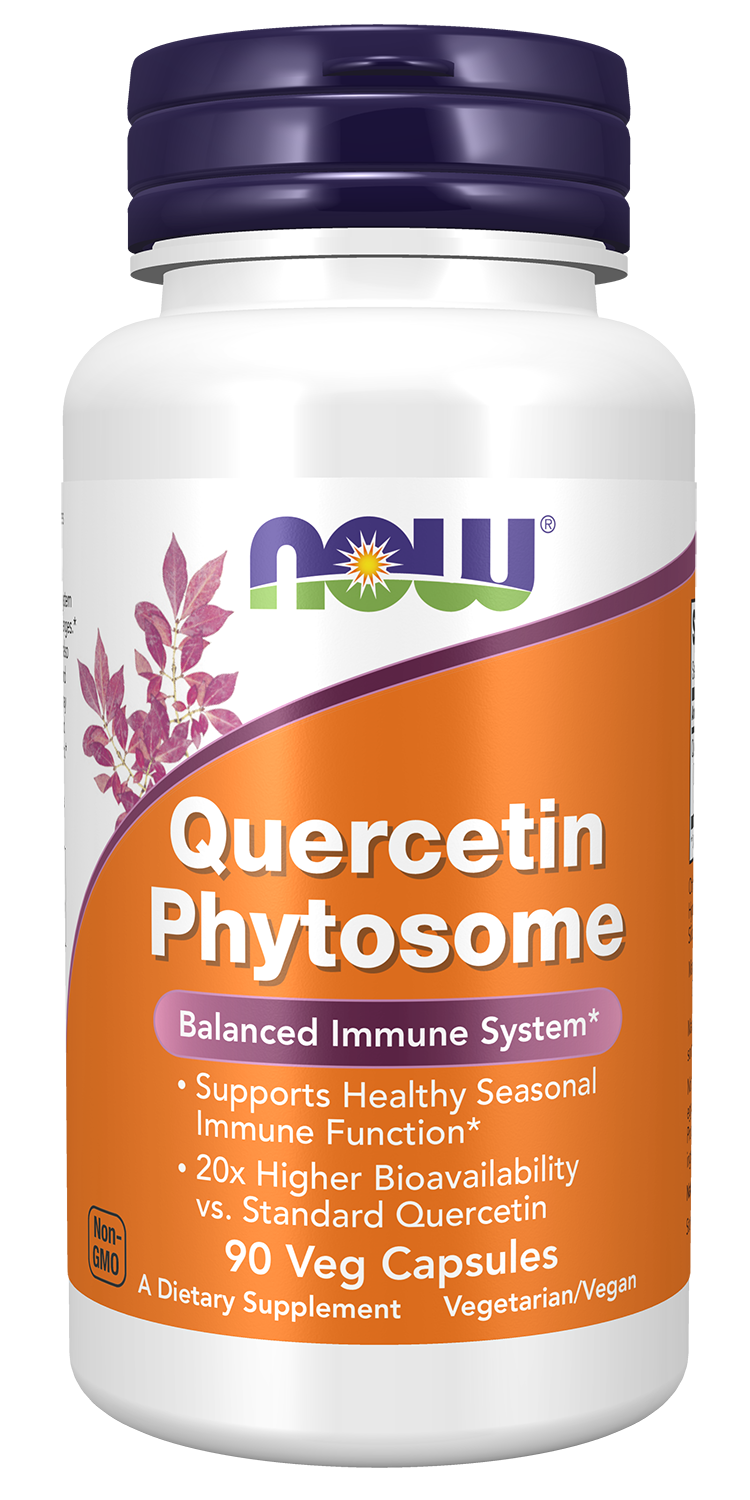 NOW Supplements, Quercetin Phytosome 250 mg, 90 Veg Caps — product image