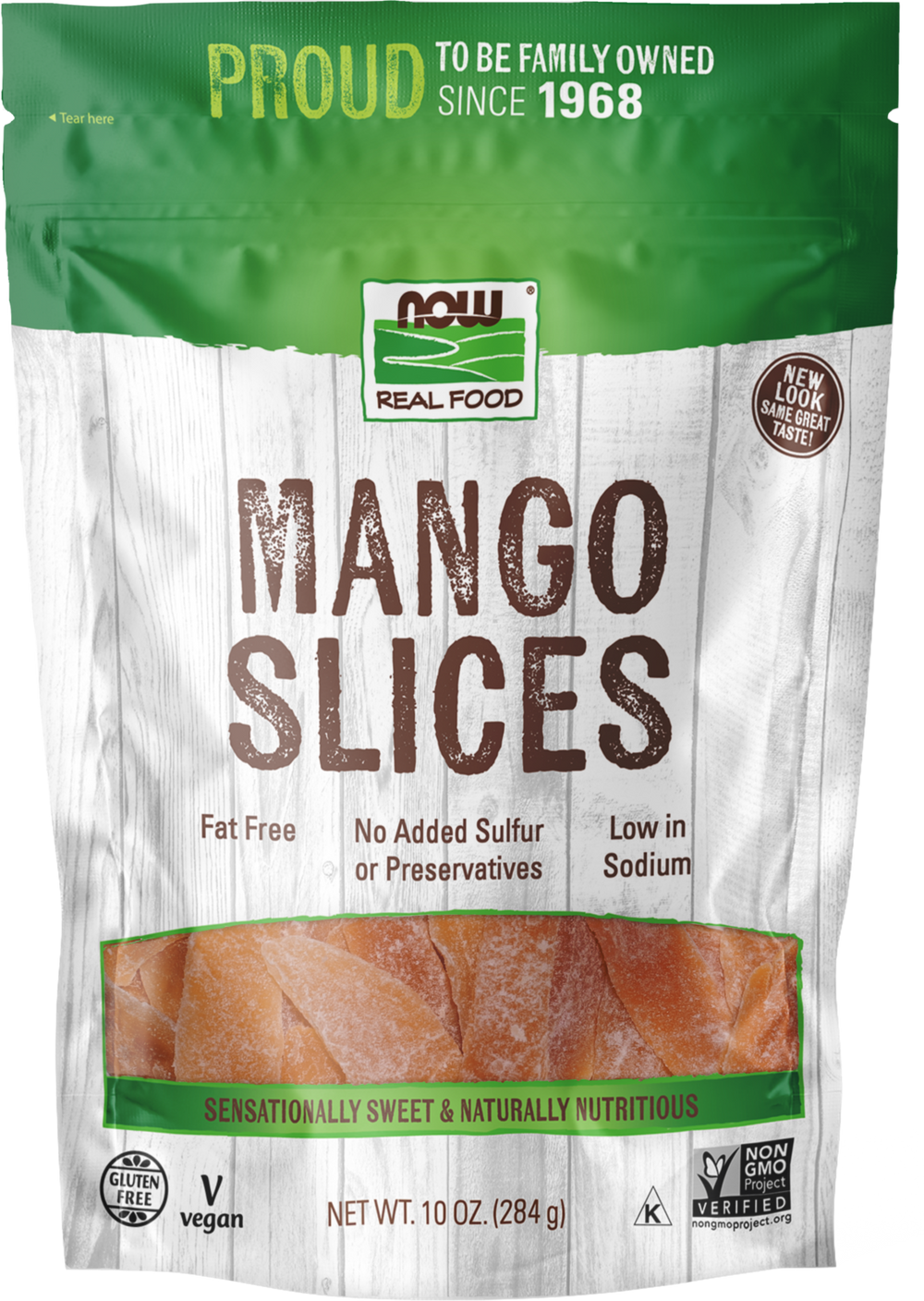 NOW Foods, Mango Slices, No Preservatives or Added Sulfur, Fat-Free, 10 oz — product image
