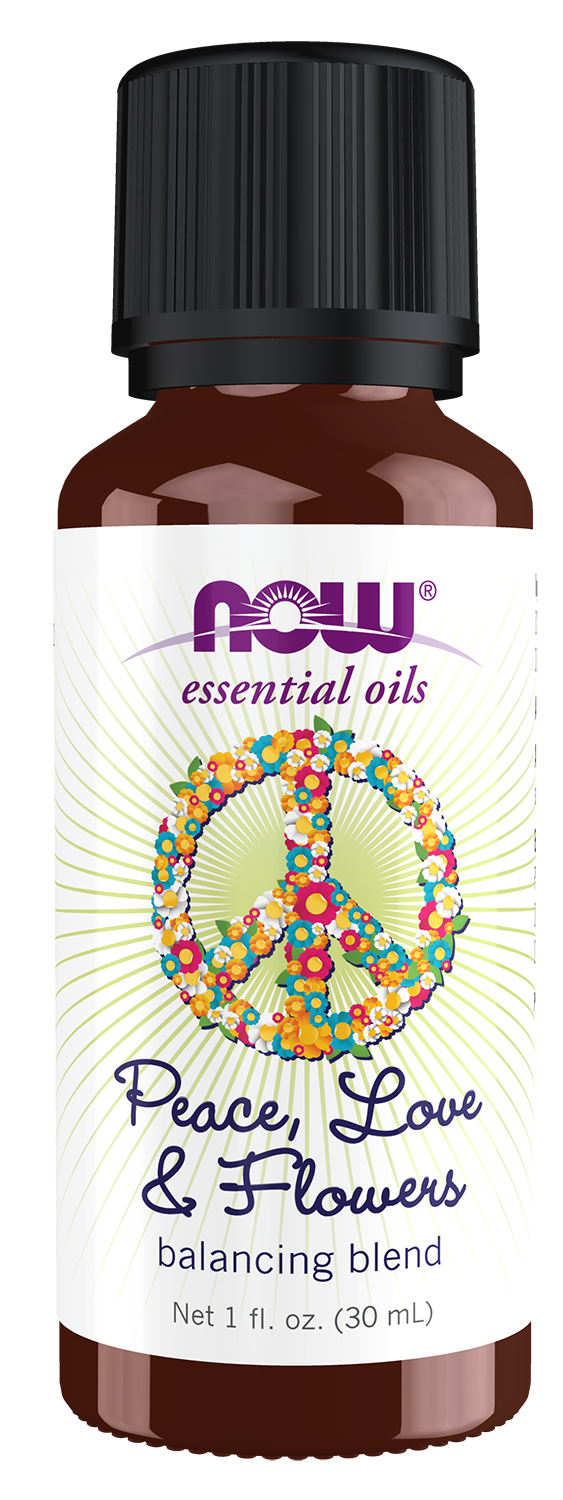 NOW Essential Oils, Peace, Love and Flowers, Sweet Floral Blend, 1 fl. oz — product image