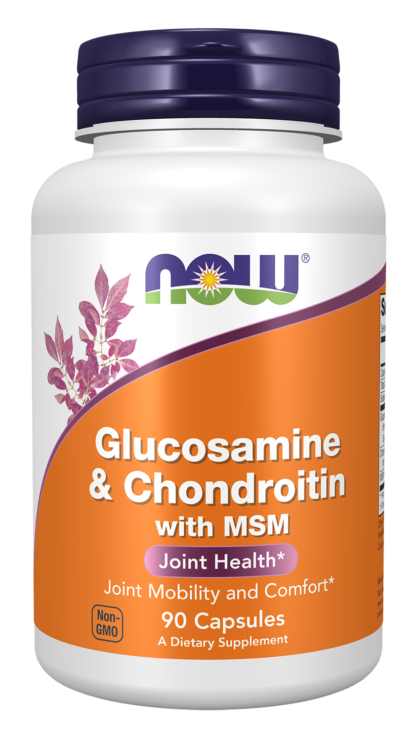 NOW Supplements, Glucosamine & Chondroitin with MSM, 90 Veg Caps — product image