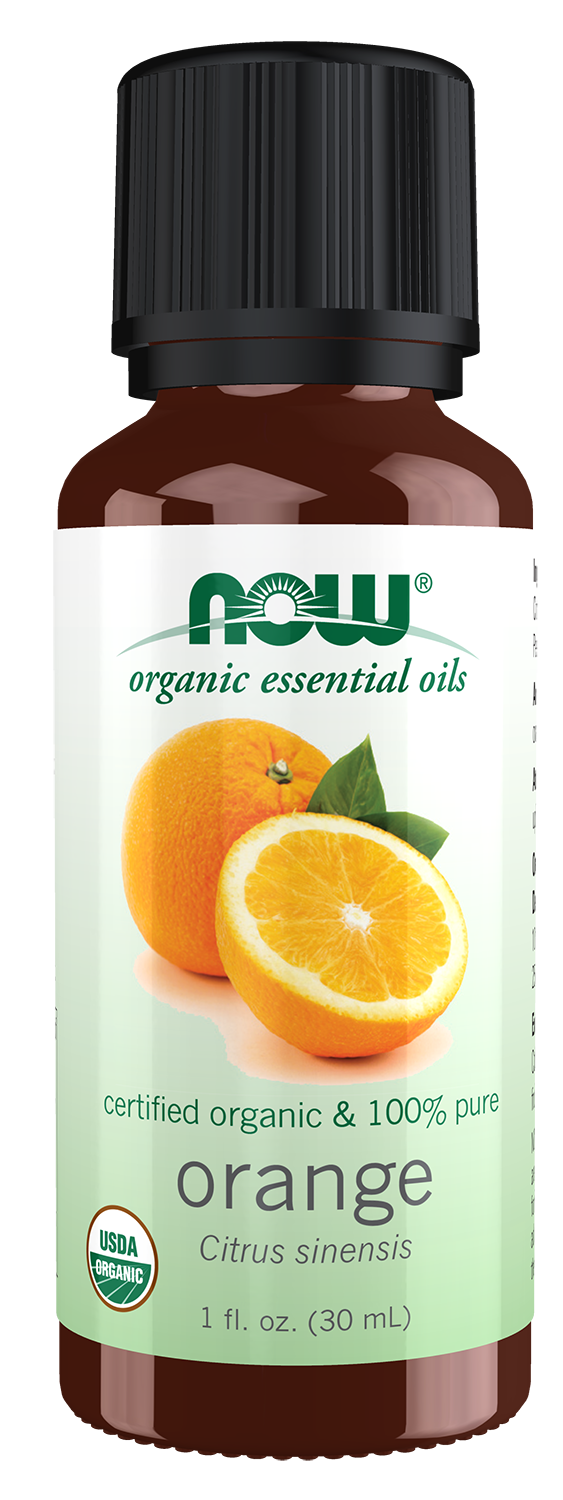 NOW Essential Oils, Organic Orange Oil, Cold Pressed, Undiluted, 1 fl. oz — product image
