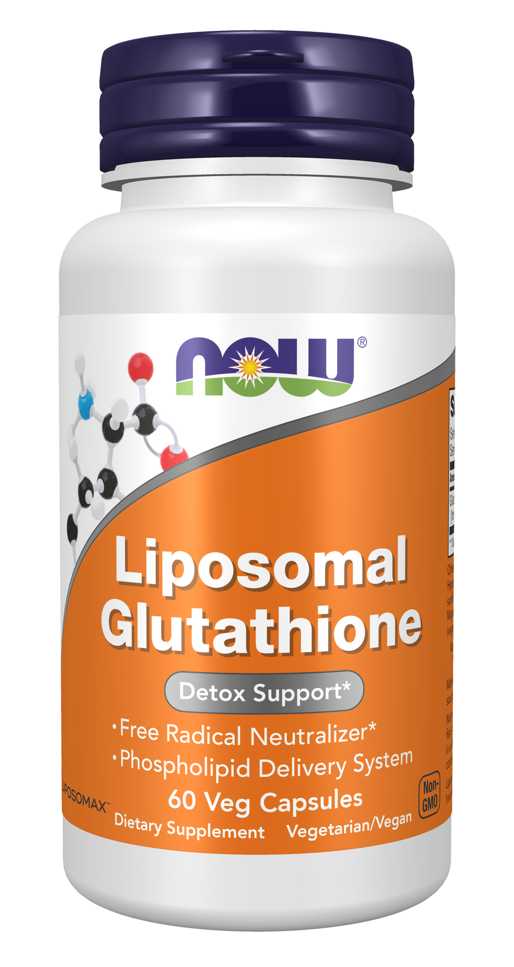 NOW Supplements Liposomal Glutathione, 500 mg, 60 Vegan Capsules — product image