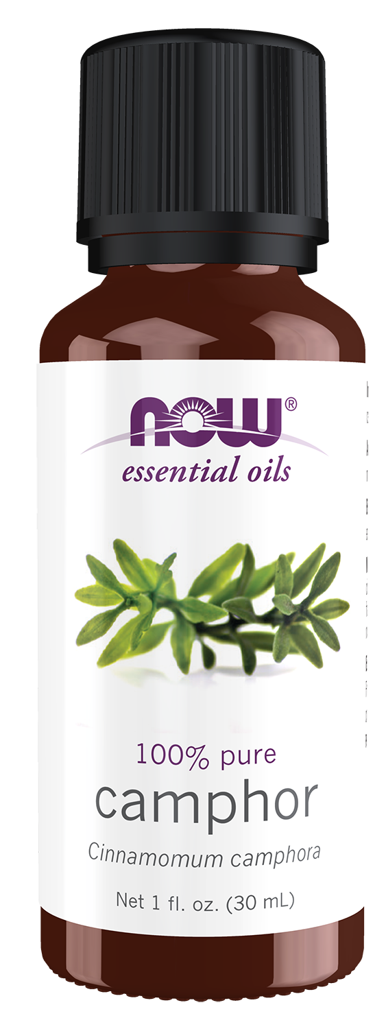 NOW Essential Oils, Camphor Oil, Undiluted, Fractionated Distil., 1 fl. oz — product image