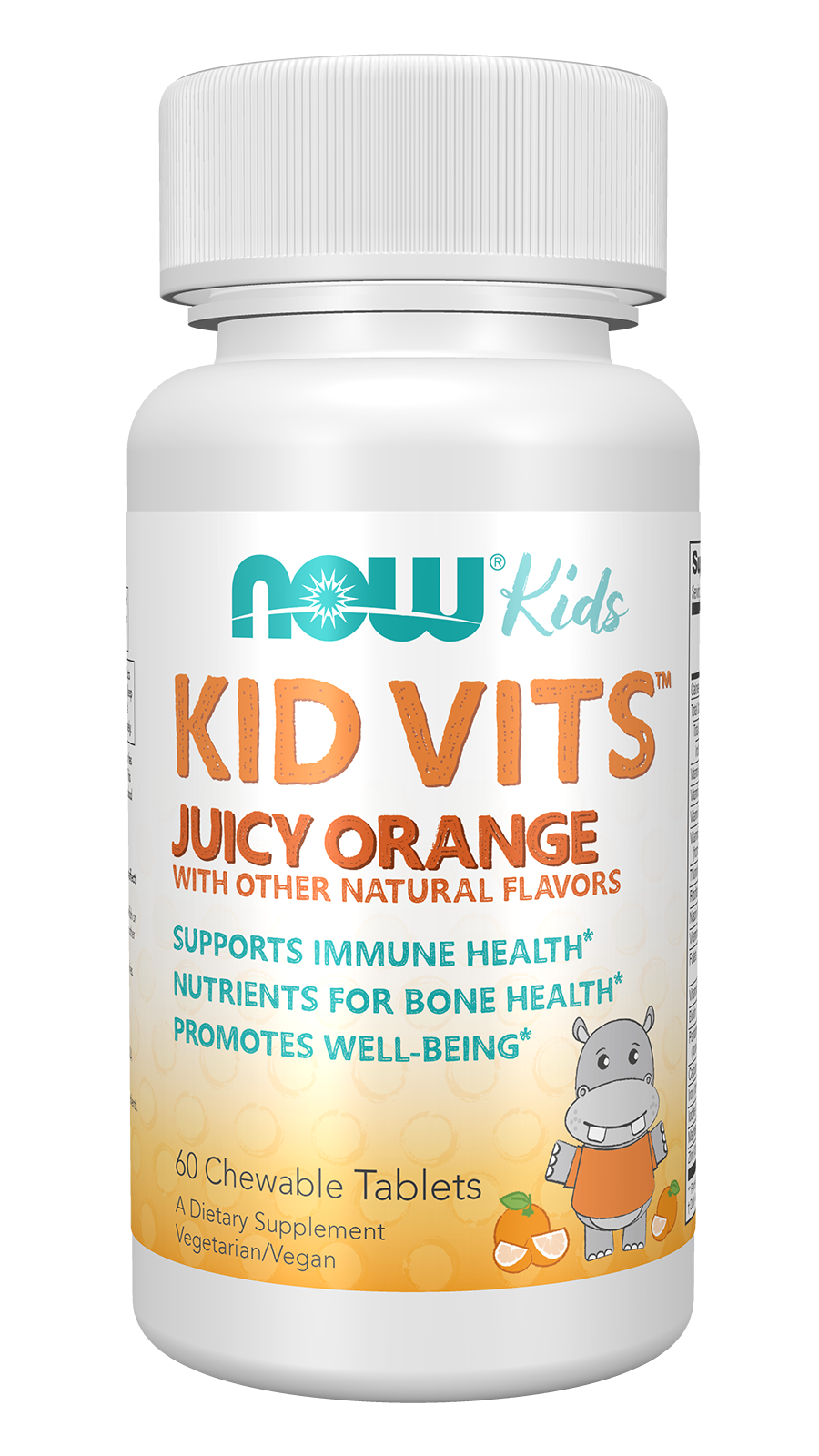 NOW Supplements, Kid Vits Multivitamin, Juicy Orange, 60 Chewable Tabs — product image