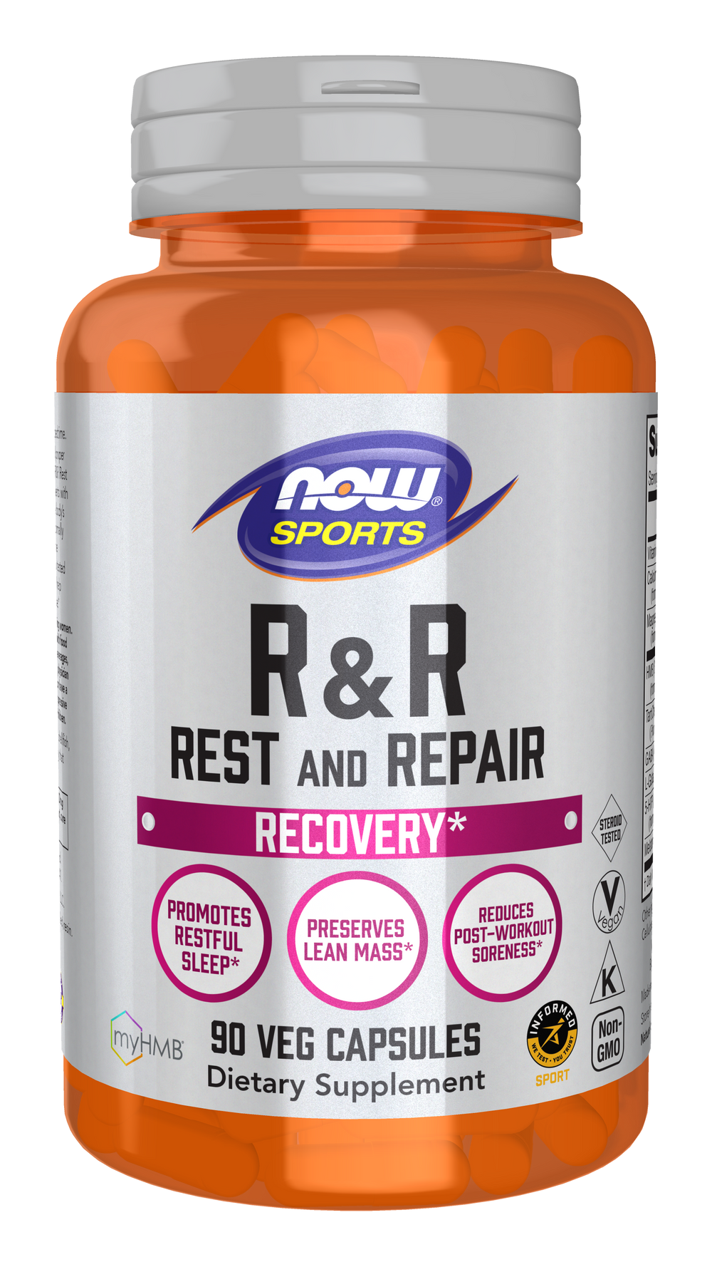 NOW Sports, R&R Rest and Repair, Promotes Restful Sleep*, 90 Veg Caps — product image
