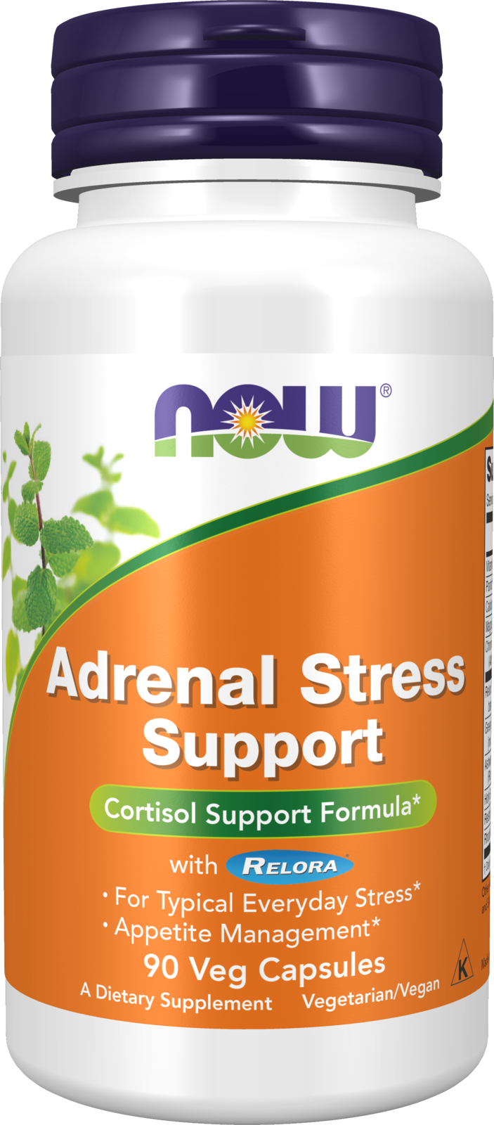 NOW Supplements, Adrenal Stress Support with Relora®,  90 Veg Caps — product image