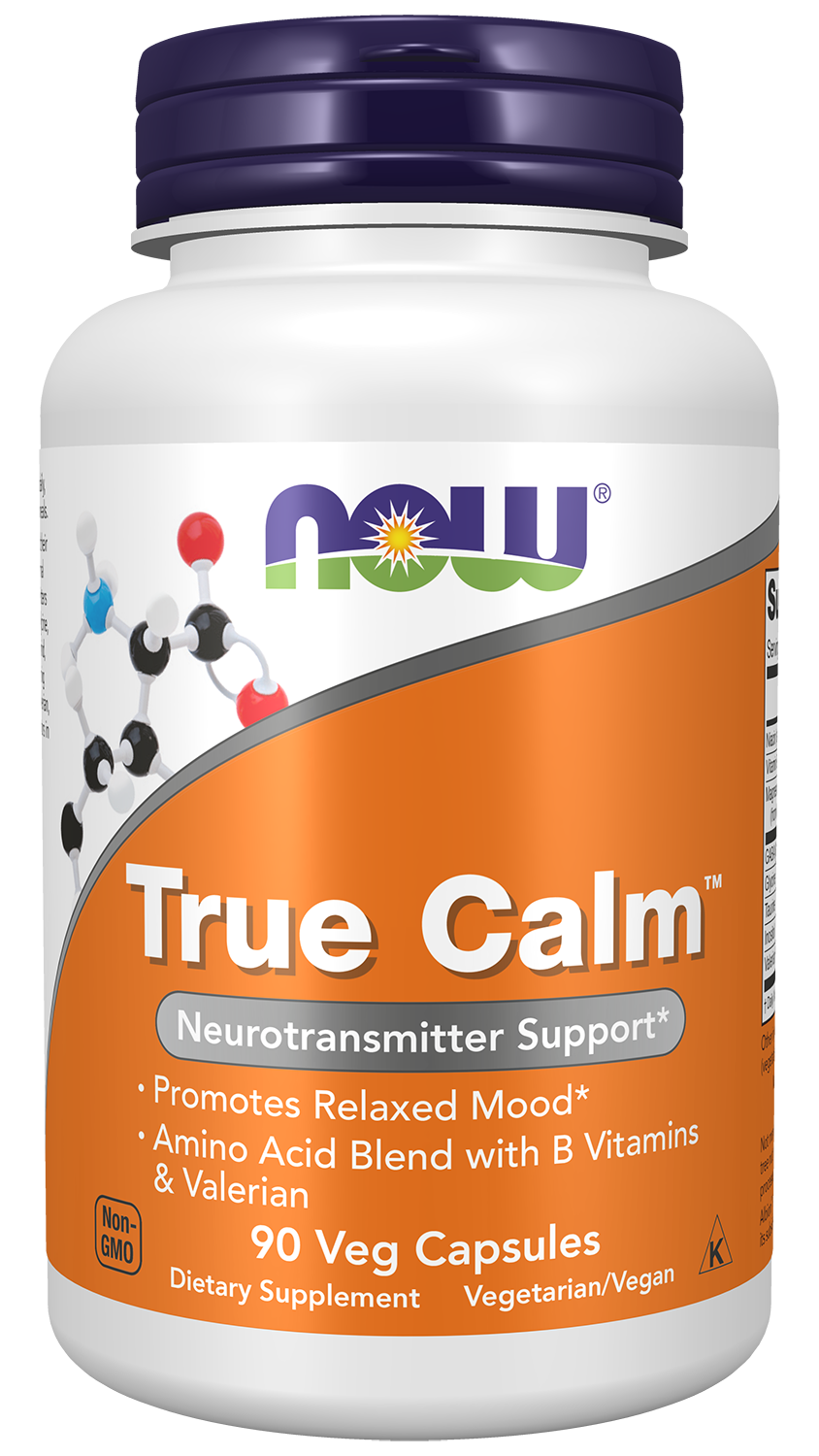 NOW Supplements, True Calm™, with Magnesium, GABA, B Vits, 90 Veg Caps — product image