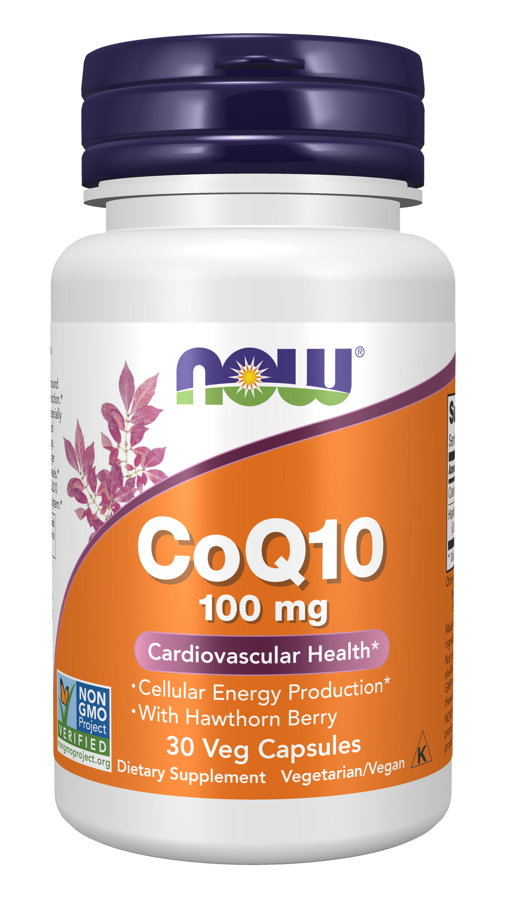 NOW Supplements, CoQ10 100 mg, Pharmaceutical Grade, 30 Veg Caps — product image