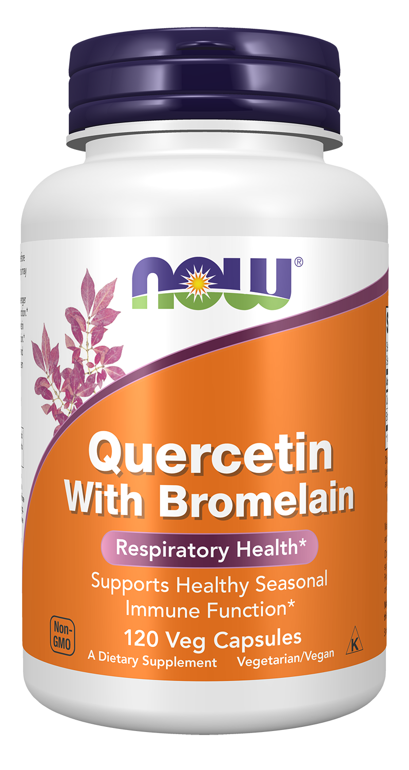 NOW Supplements, Quercetin with Bromelain, 120 Veg Caps — product image