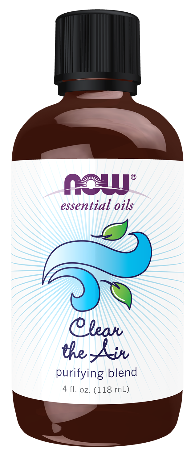 NOW Essential Oils, Clear the Air Oil Blend, Minty & Purifying, 4 fl. oz — product image