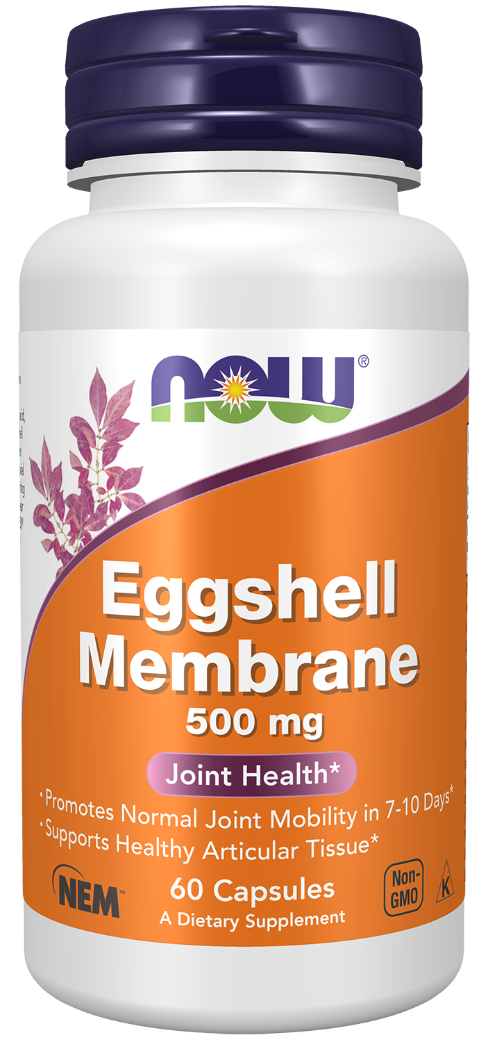 NOW Supplements, Eggshell Membrane 500 mg, 60 Veg Caps — product image